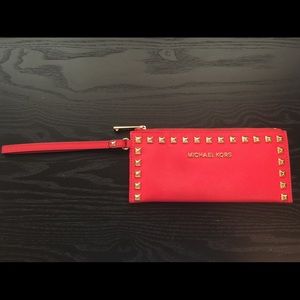 Michael Kors Studded Slim Wristlet/Clutch